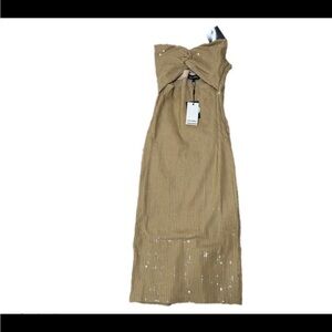 Retrofete Tan Sequin Dress